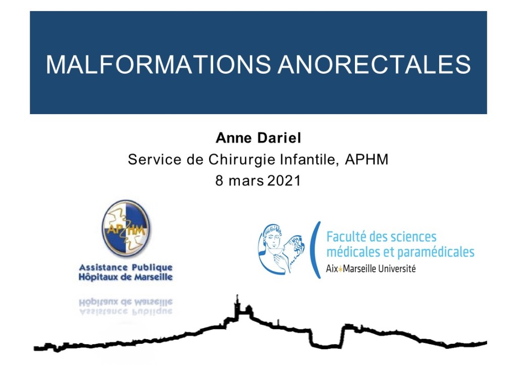 Chirurgie infantile : imperforation anale et malformations anorectales